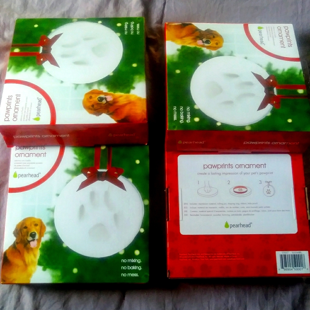 Pearhead Pawprints Ornament Dog Cat Animal NIB